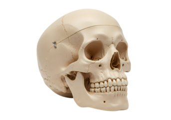 Anatomical Model Human Skull Representation isolated on transparent background