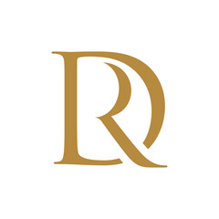 Initial letter DR RD serif font logo design inspiration