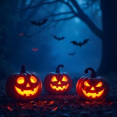 halloween pumpkin on a dark background