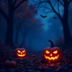 halloween pumpkin on a dark background