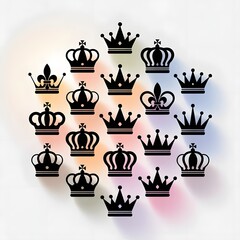 crown icons set