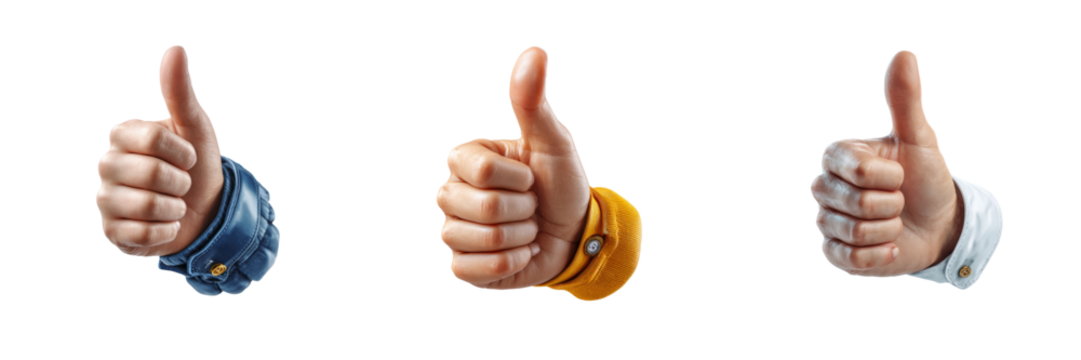 Positive thumbs up gesture transparent background graphic design creative environment