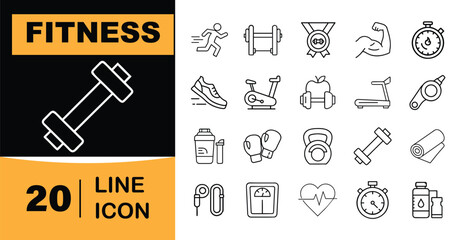 Fototapeta premium Education line icons collection microscope books graduation cap and more