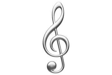 A high quality photograph of a single musical note isolated on a transparant or white background