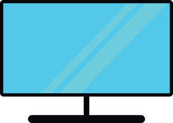 Flat Screen Monitor Display Isolated on White