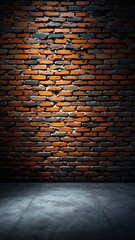 brick wall and floor