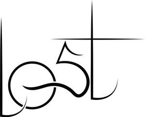 Lost Typography Minimalist Wordmark Logo