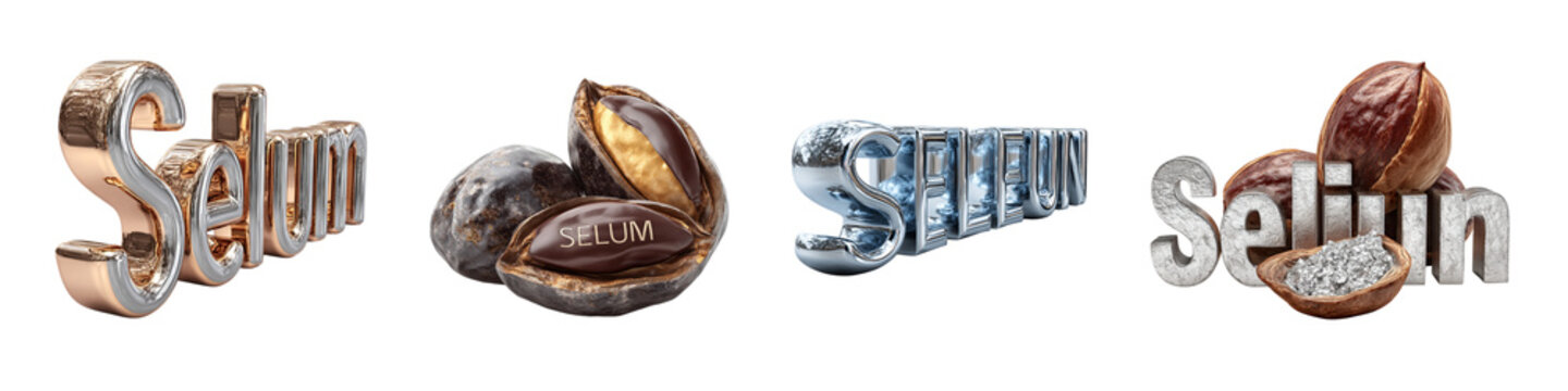 Satum Cocoa Beans and Product Images isolated on transparent background.
