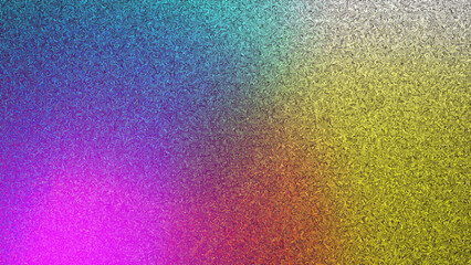 Textured Gradient of Vibrant Pink Purple Blue Teal Yellow and Silver Hues abstract background