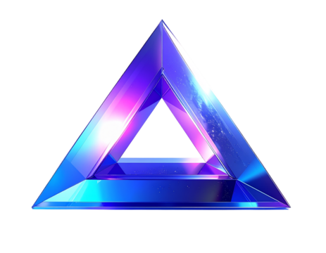 Luminous triangle with cosmic glow