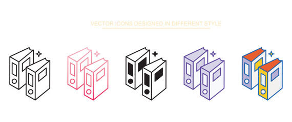 Files icon design with white background stock illustration