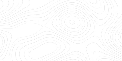 Abstract seamless topographic line map background with flowing various geometric black stripes contour patterns, organic terrain shapes and modern minimalist style.