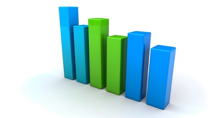 3D bar graph with alternating colors