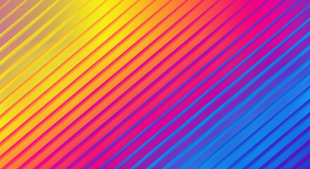 Bright and vibrant abstract background with diagonal lines creating a colorful and dynamic pattern for modern design