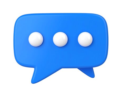 3D cartoon speech bubble