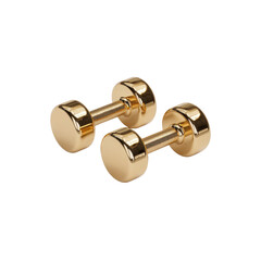 Gold Dumbbell Cufflinks Luxury Fitness Accessory
