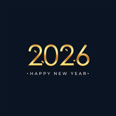 2026Happy New Year Background. Elegant Numbers indicating the Date of the New Year. Banner for greeting Card or Calendar