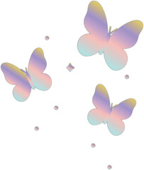 Pastel Gradient Butterfly Illustration 