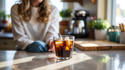 She made herself a homemade cold brew