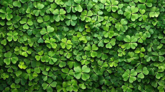 Green clover leaf background texture pattern
