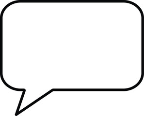 Fototapeta premium Chat Bubble Message Communication Minimal Outline Vector Icon Isolated for Messaging and Social Design