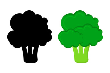 Broccoli Icon Isolated on White Background. Healthy Vegetable and Organic Food. Vector Illustration