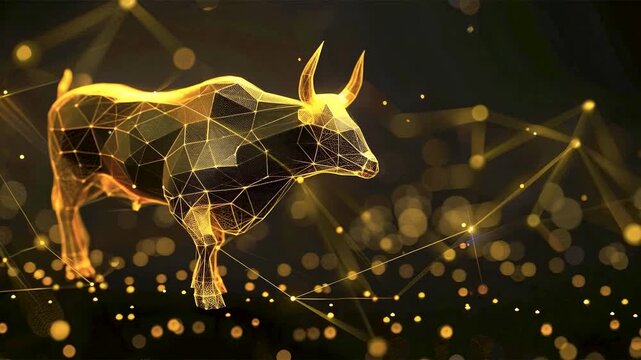 El Toro Dorado del &Eacute;xito: Poder, Riqueza y Mercado Alcista en Movimiento