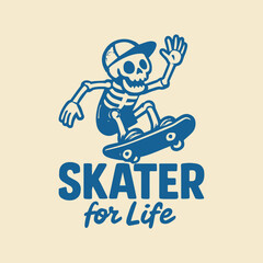 Skeleton Skateboarder Skater for Life © samiul