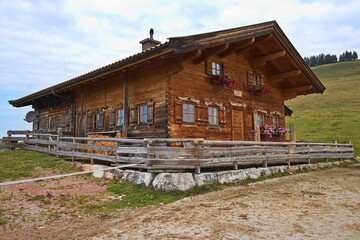 Chalet on alpine pastures over Lofer, Austria, Europe   © kstipek