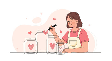 Cheerful Heart Drawing Process Depicting Acts Of Charity And Compassion In A Lovely Manner