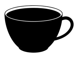 Coffee Cup  simple   silhouette vector,tea Cup  icon