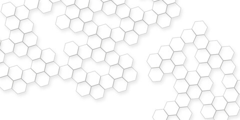 Modern business and technology concept abstract white hexagon background featuring clean geometric patterns and elegant minimalist abstract depth.