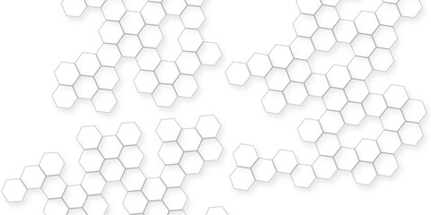 Modern business and technology concept abstract white hexagon background featuring clean geometric patterns and elegant minimalist abstract depth.