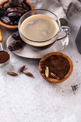 Coffee from date seed. Caffein free drink