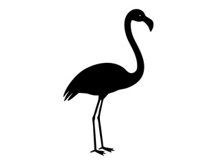 flamingo bird   black silhouette vector,flamingo icon