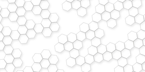 Abstract geometric ultramodern seamless dynamic wave lines over white hexagon background creating geometric depth, motion, balance, and futuristic elegance.