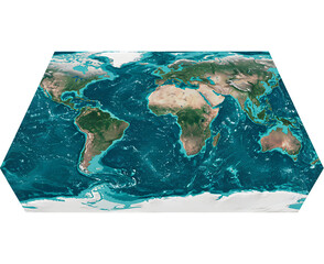 美しい地球、立体的な世界地図イメージ