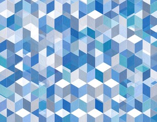 Obraz premium Abstract geometric pattern of light blue and gray cubes