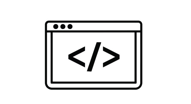 Vector illustration of code, programming language and web development