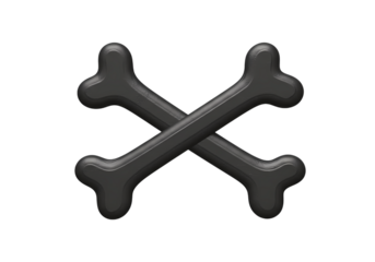 Crossed Bones A Dark Symbol isolated on transparent background