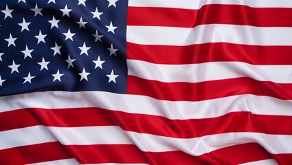 United States Flag Close-Up of Stars and Stripes