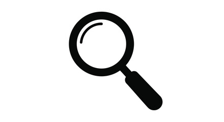 Vector illustration of magnifying glass icon for search, zoom, and exploration