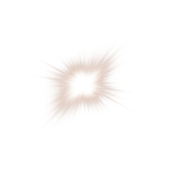 Chocolate Brown Star Light Sparkle. Glowing Flare Effect and Shimmer Shine Glow Elements
