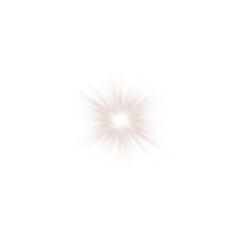 Fototapeta premium Chocolate Brown Star Light Sparkle. Glowing Flare Effect and Shimmer Shine Glow Elements 