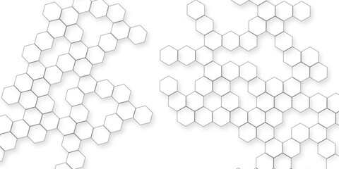 Minimalist abstract modern seamless dynamic and empty smooth White Hexagon Background with Geometric Patterns Creating Modern, Clean, and Stylish Visual Design Effects.