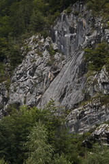 Rock with village name in Weissbach, Austria, Europe
