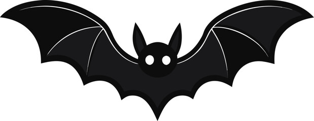 black bat wings spooky on transparent background