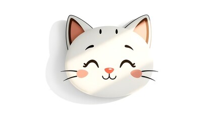 white cat with white feathers