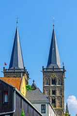 Two spires of the old castle church 