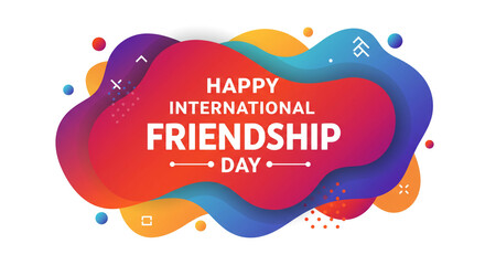 Celebrate Friendship Day with vibrant, modern graphic design and joyful abstract shapes